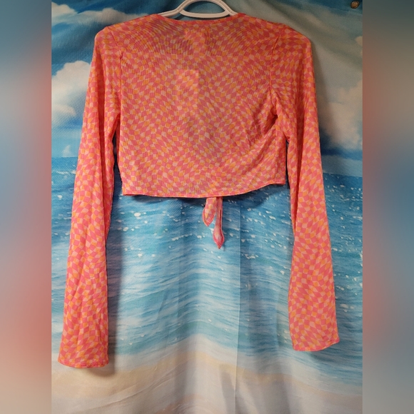 L*space Bandera Top Heat Waves Pink Retro‎ Size Small - Picture 2 of 6